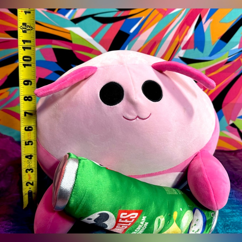 Giant Zuru Snackles Pink Shrimp Plush With Pringles Limited Edition Collectible